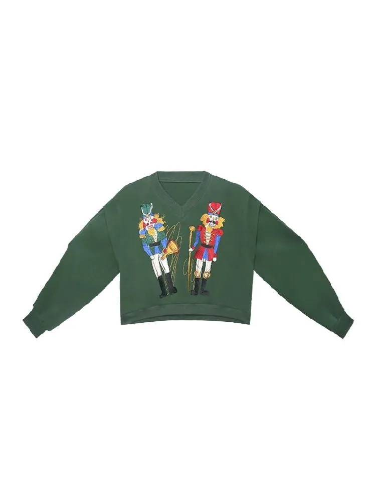Nutcracker Embroidered Sweatshirt【s0000005377】