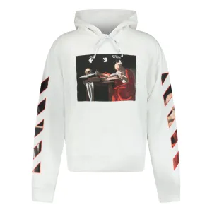 OFF WHITE CARAVAGGIO HOODIE RED & WHITE