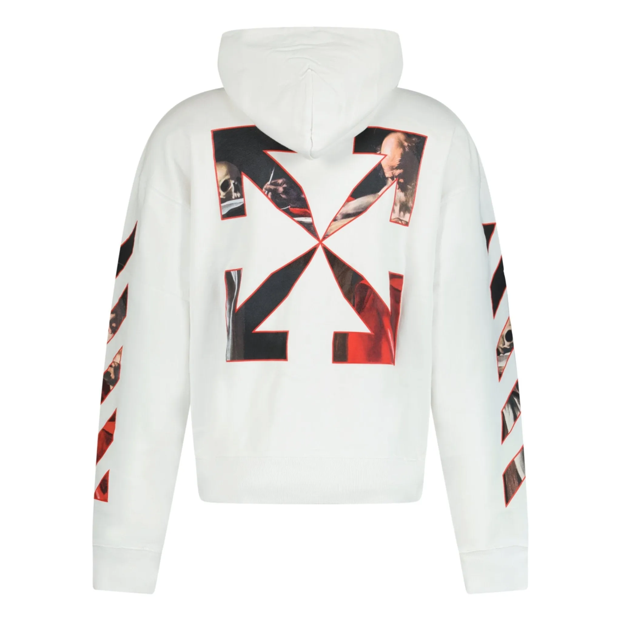 OFF WHITE CARAVAGGIO HOODIE RED & WHITE