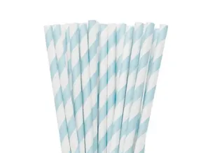 Paper Eskimo Paper Straws - Powder Blue 24 Pack