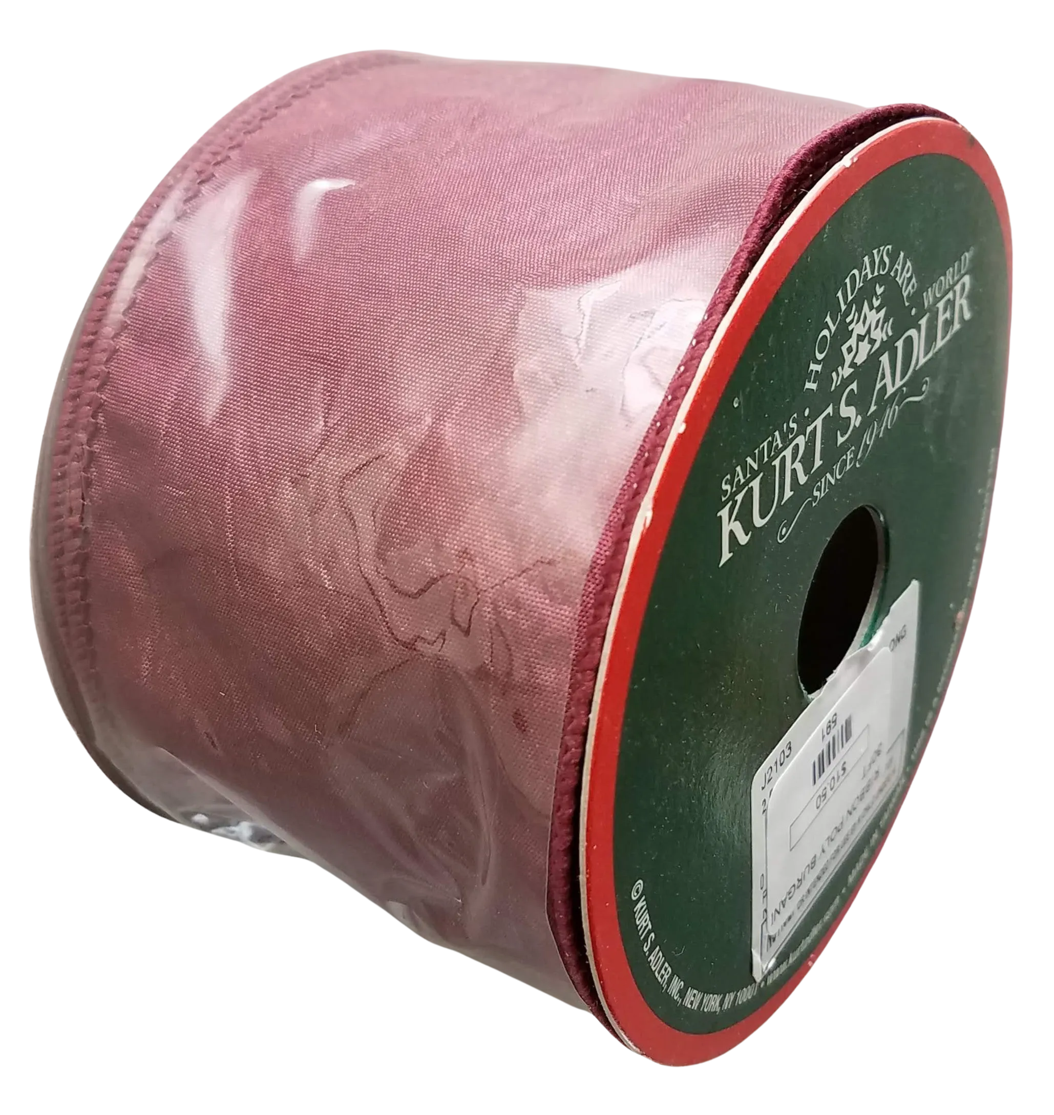 Polyester burgundy ribbon 30ft x 2.5"