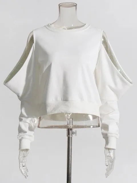 Pre Order:  Rhinestones Long Sleeve Top