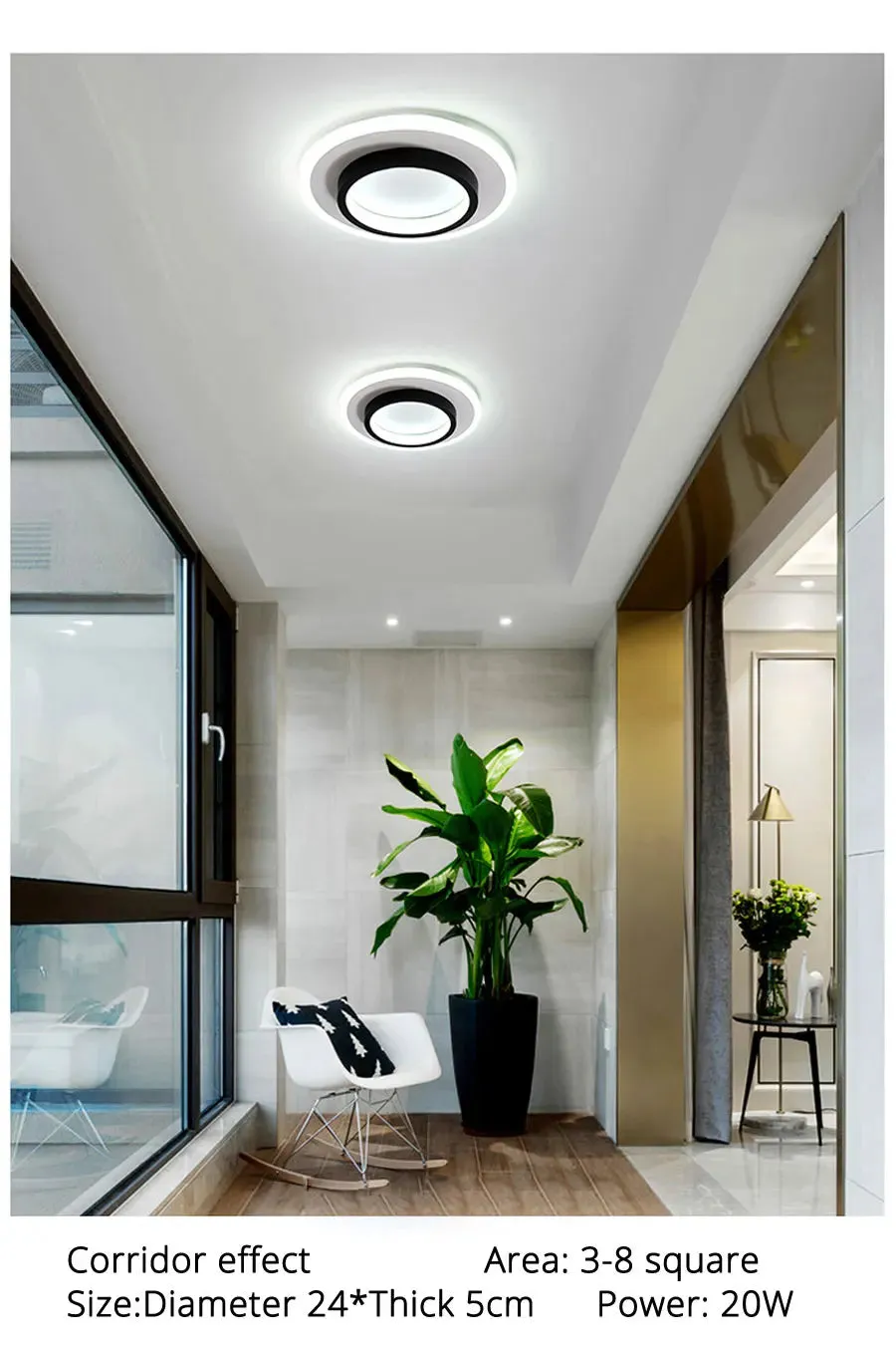 QIYI Karnar Modern LED Ceiling Lights Round Square Design