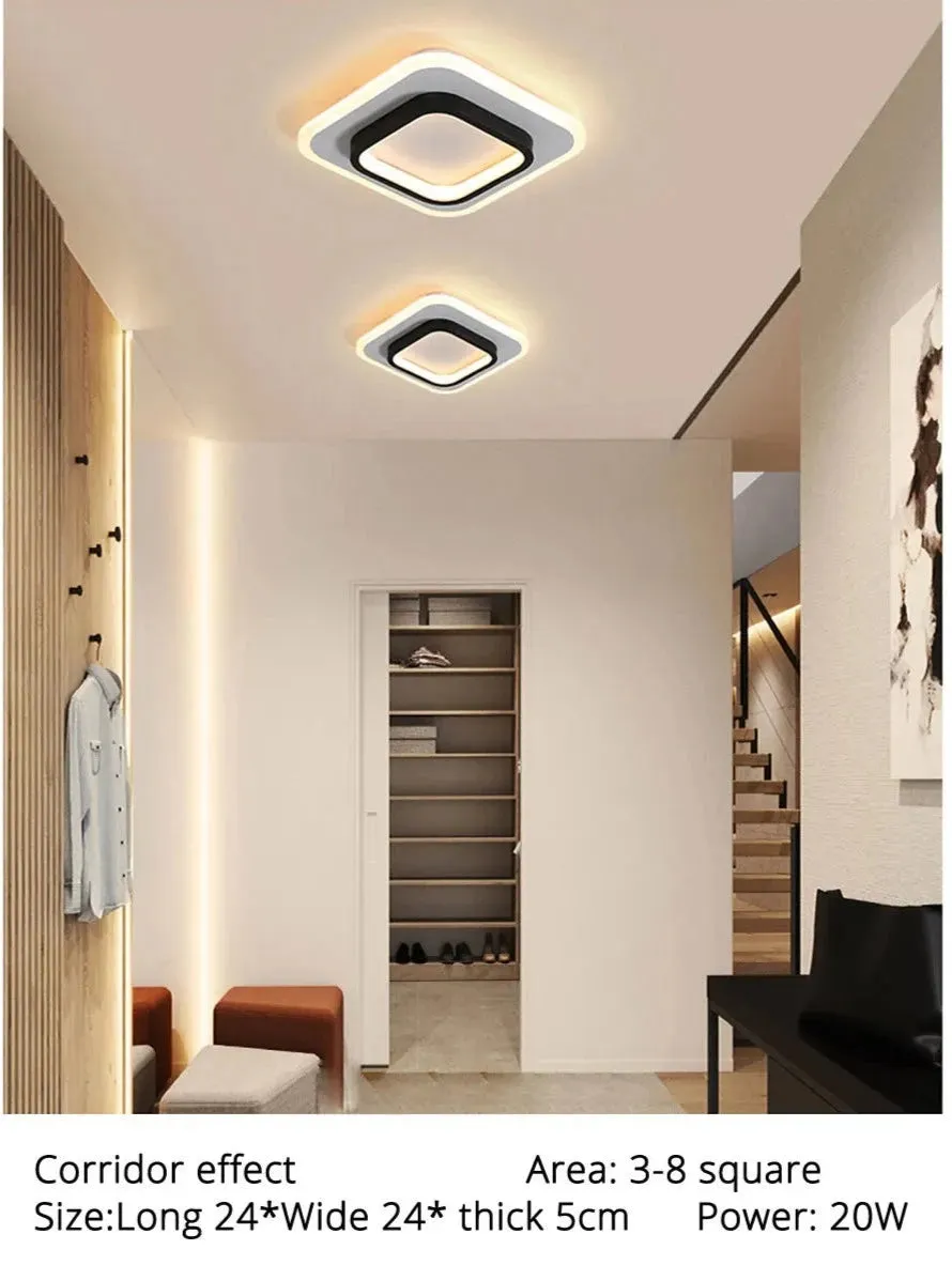 QIYI Karnar Modern LED Ceiling Lights Round Square Design