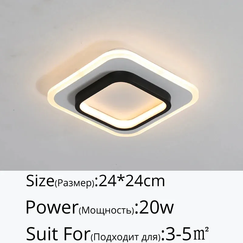 QIYI Karnar Modern LED Ceiling Lights Round Square Design