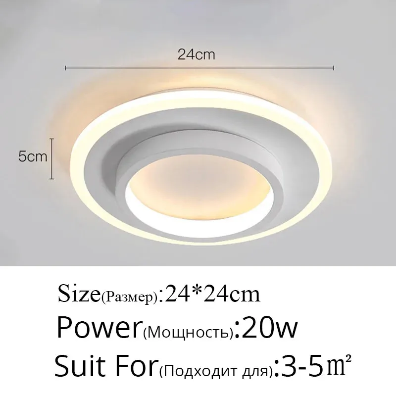 QIYI Karnar Modern LED Ceiling Lights Round Square Design