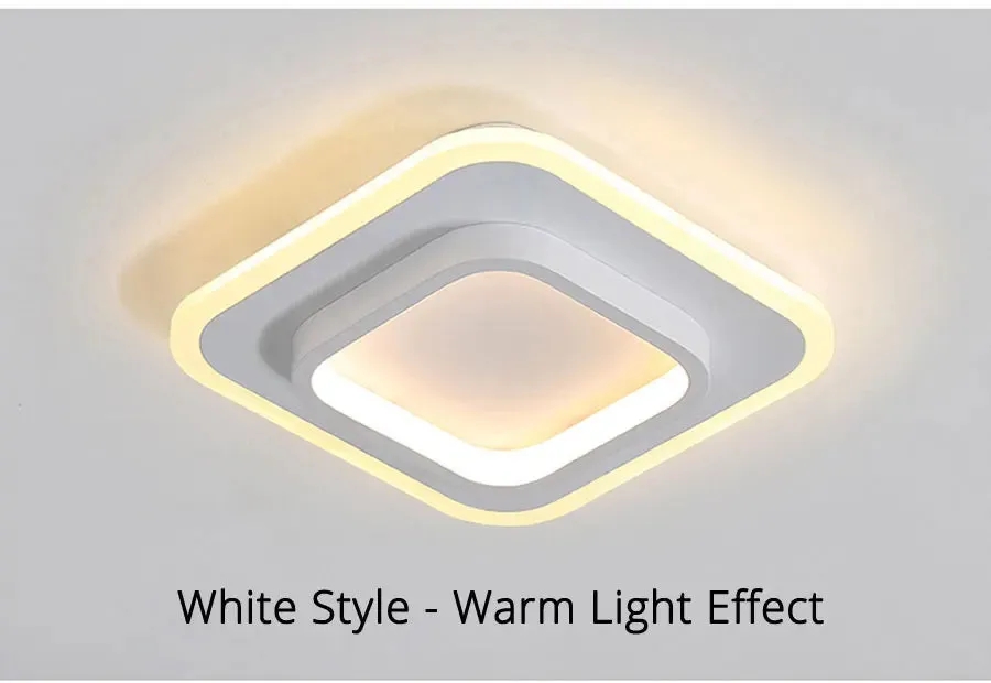 QIYI Karnar Modern LED Ceiling Lights Round Square Design