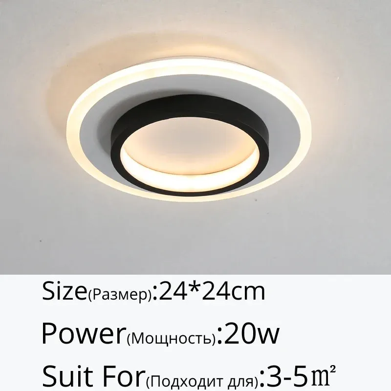 QIYI Karnar Modern LED Ceiling Lights Round Square Design