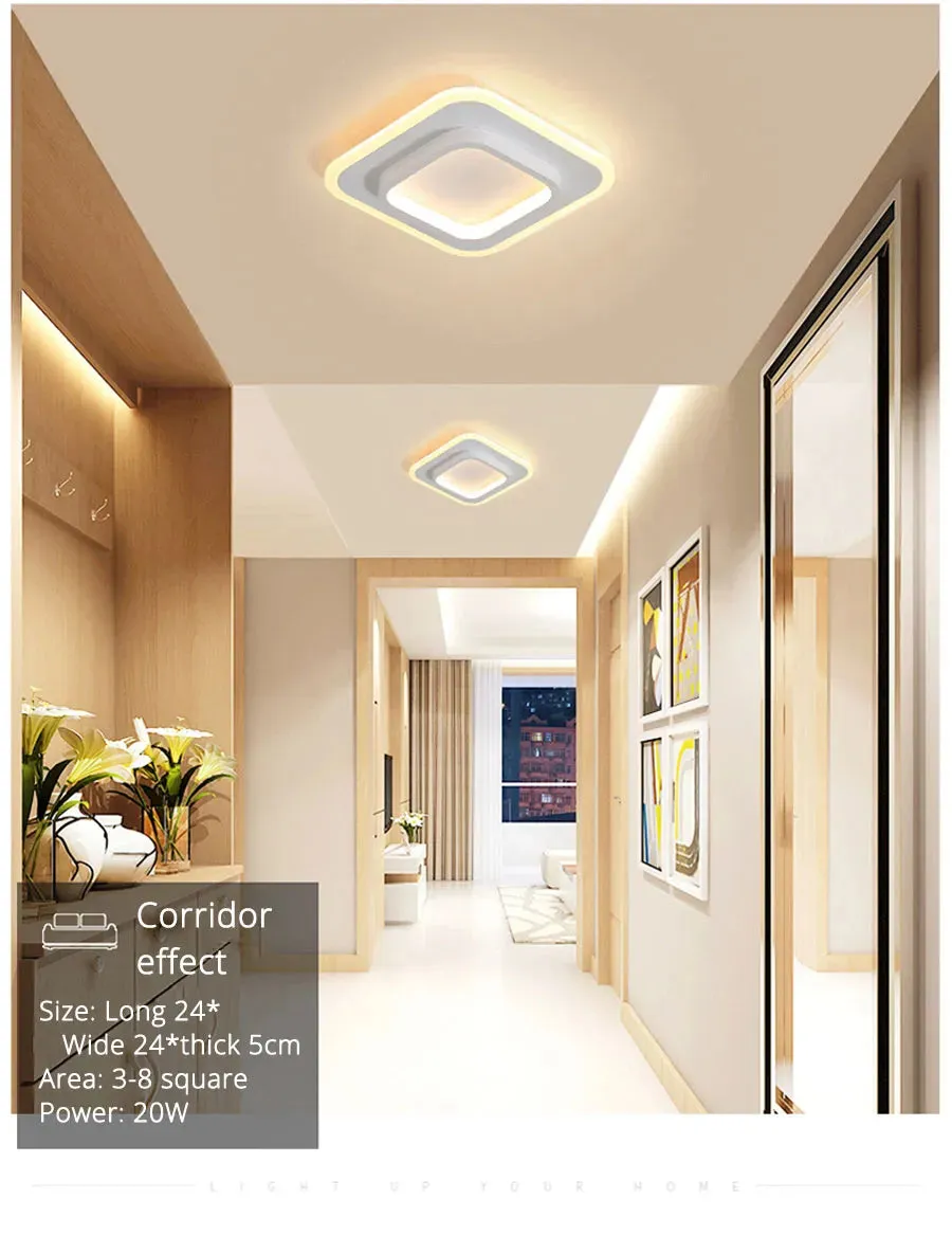 QIYI Karnar Modern LED Ceiling Lights Round Square Design
