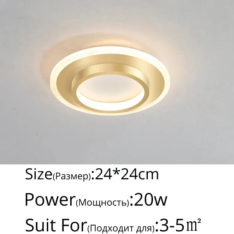 QIYI Karnar Modern LED Ceiling Lights Round Square Design