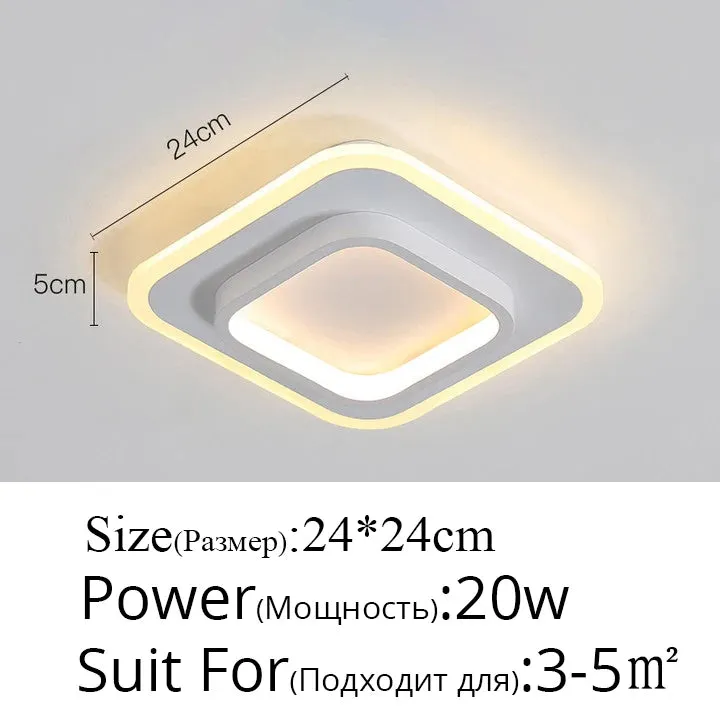QIYI Karnar Modern LED Ceiling Lights Round Square Design