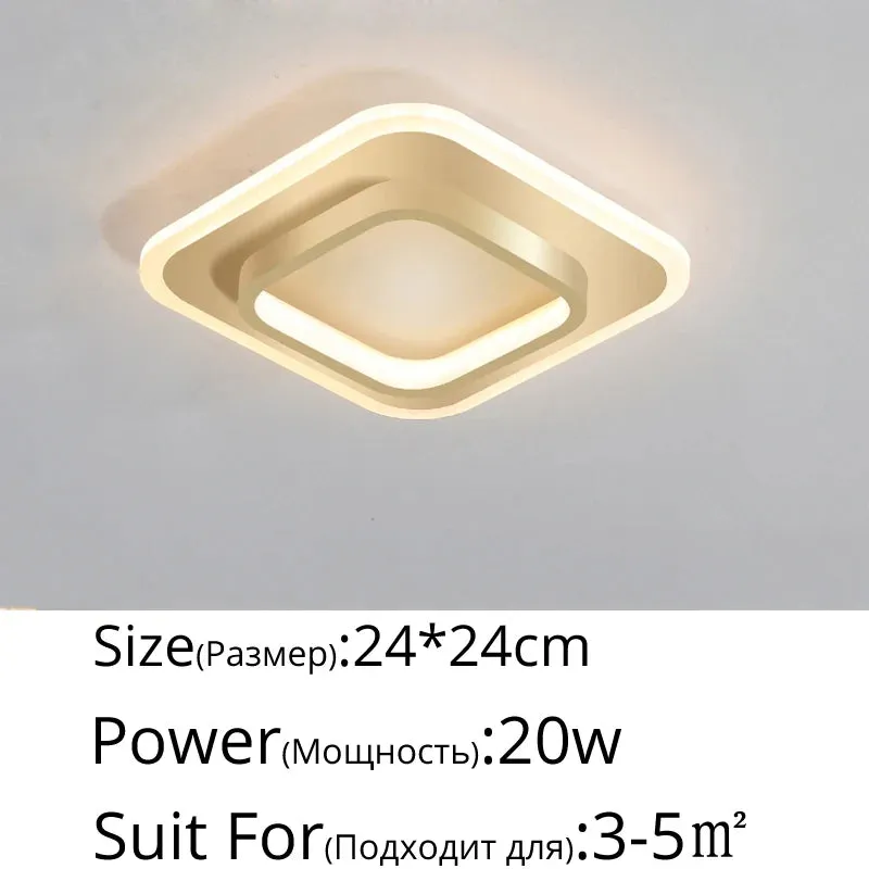 QIYI Karnar Modern LED Ceiling Lights Round Square Design