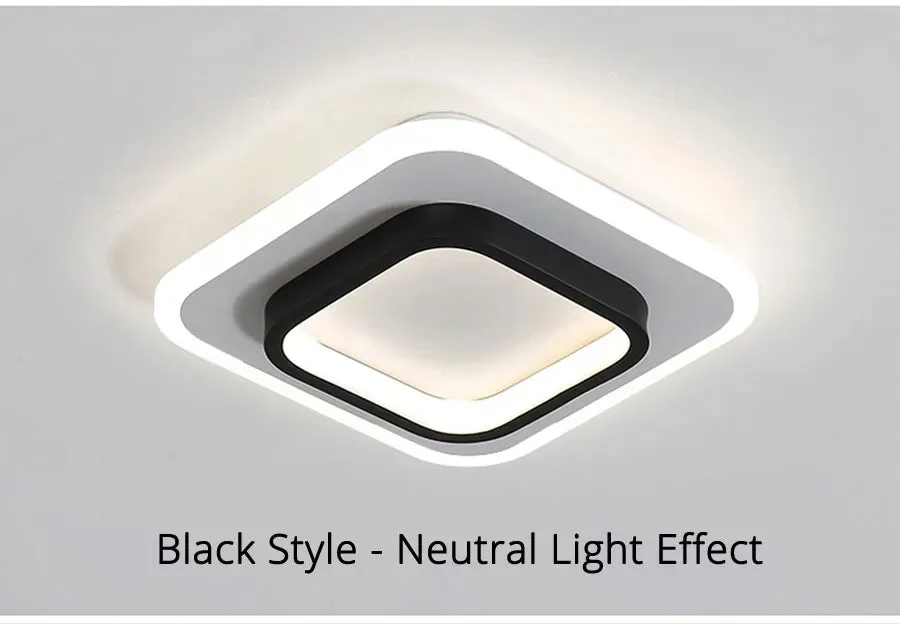 QIYI Karnar Modern LED Ceiling Lights Round Square Design