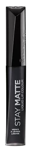 Rimmel Stay Matte Lip Liquid, Pitch Black, 0.21 Fl Oz (Pack of 1)