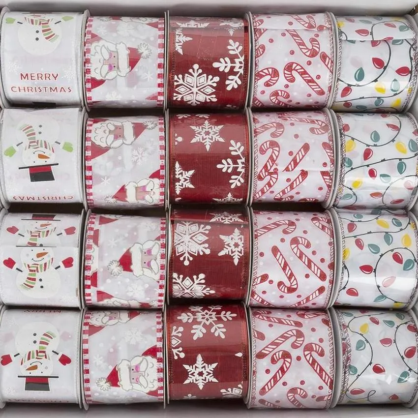 Santa's Secrets Wired Christmas Ribbon - Assorted Styles