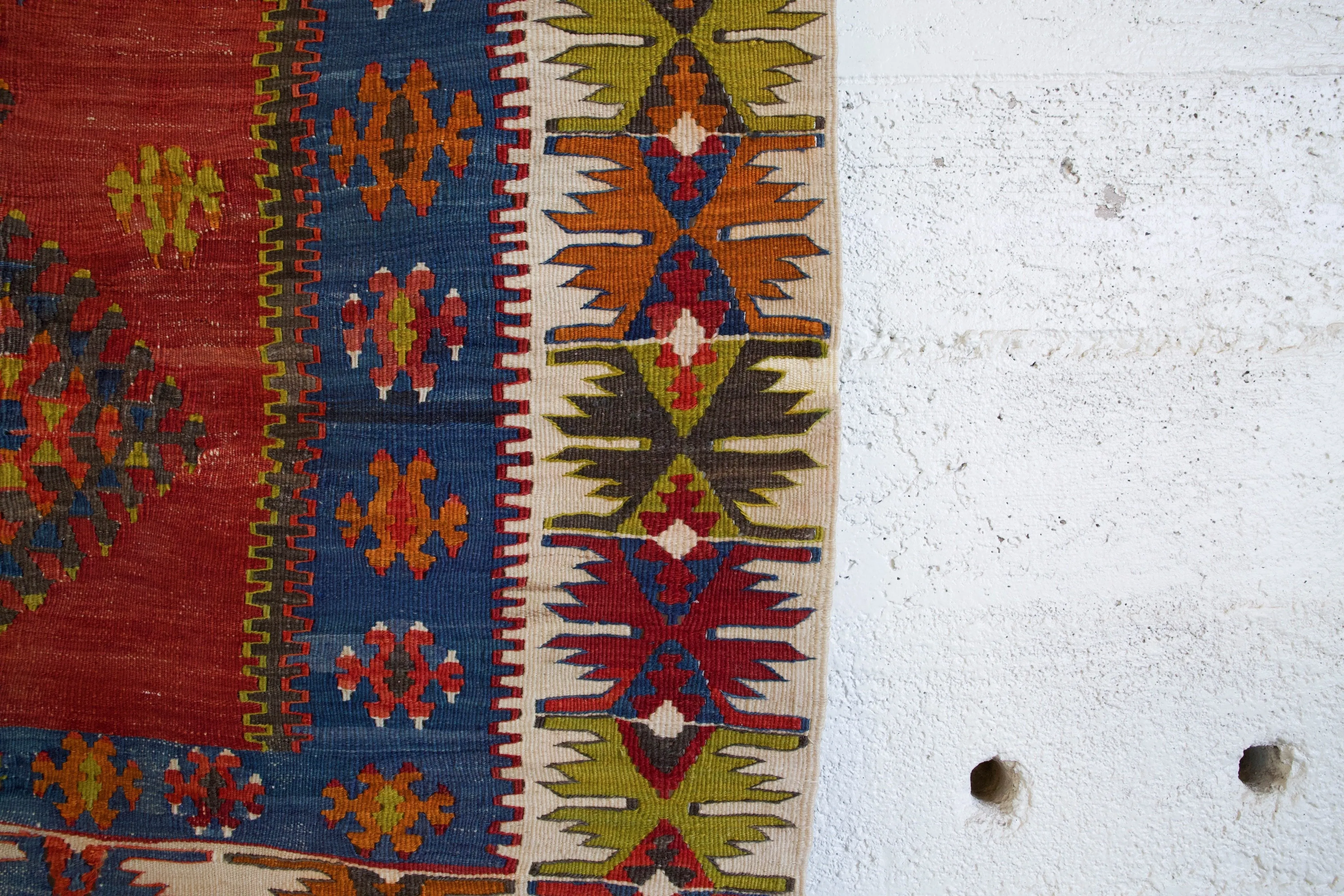 Semi-Antique Kayseri Develi Kilim Rug