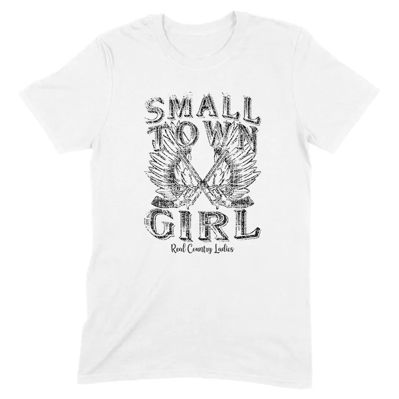 Small Town Girl Black Print Front Apparel