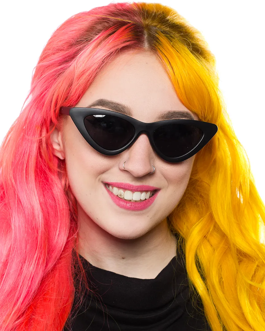 Sourpuss Cat Eye Sunglasses Matte Black