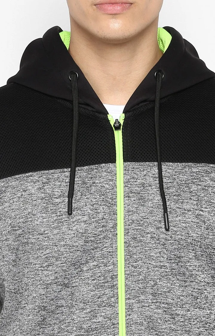 Spykar Black Polyester Sweatshirt For Men
