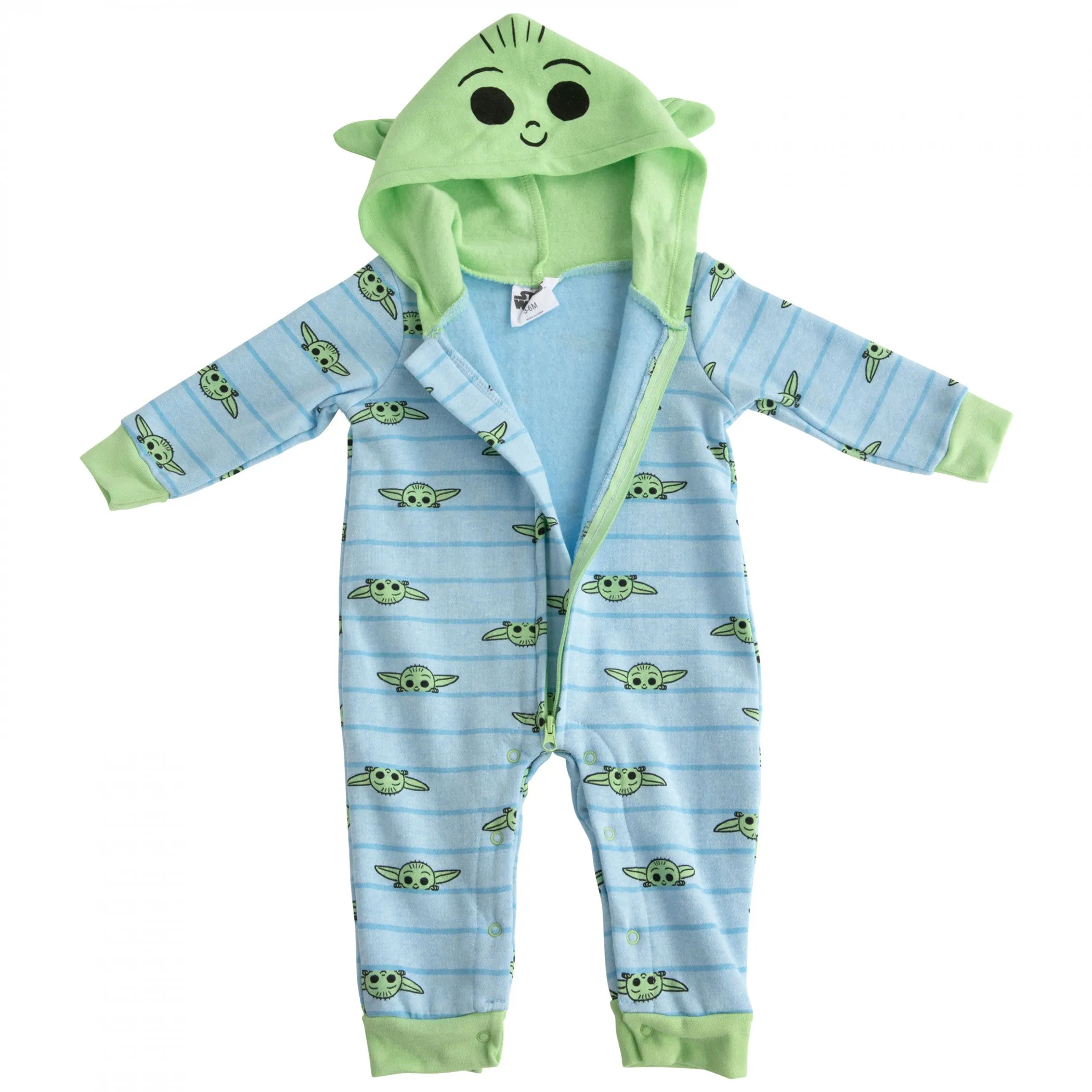 Star Wars Grogu Infant Hooded Fleece Coveralls with Ears