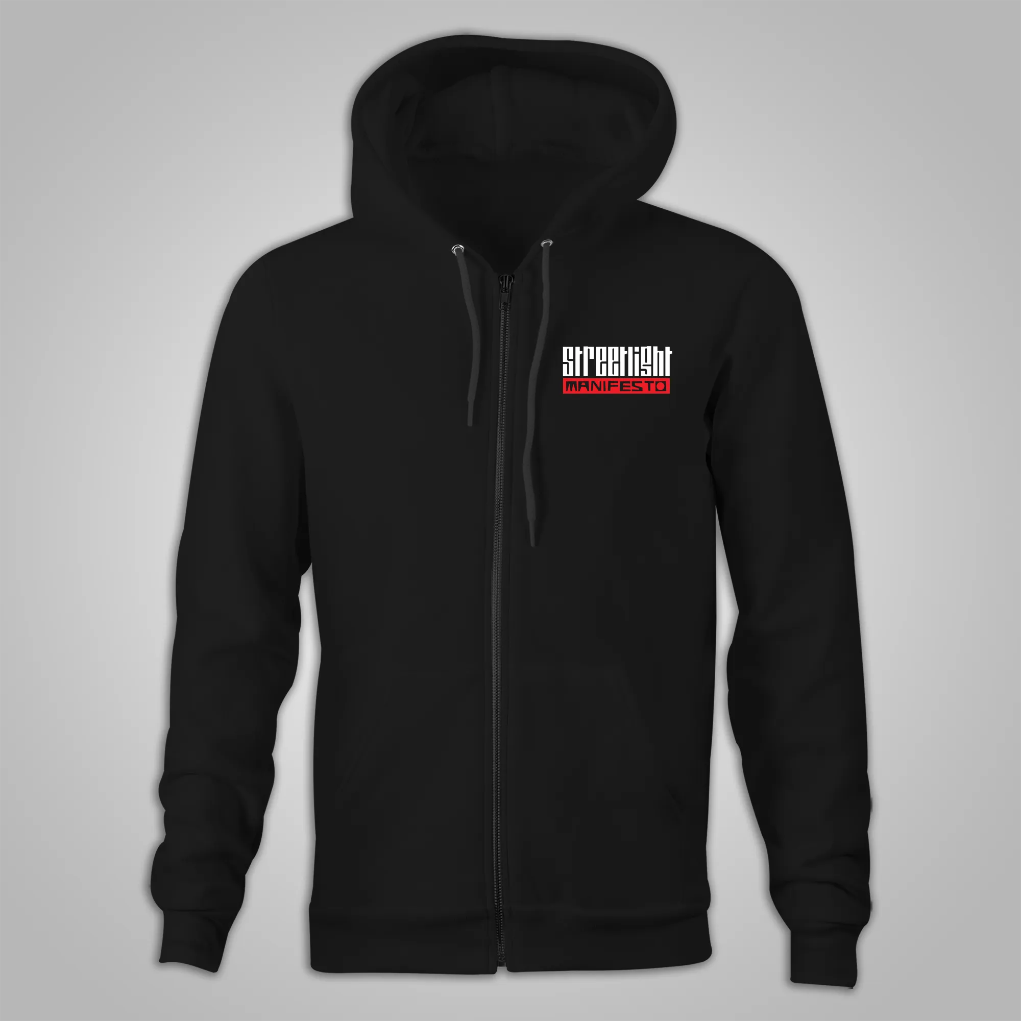 Streetlight Manifesto "Instrument Collage" Zip-Up Hoodie (Black) **Size Small Only**