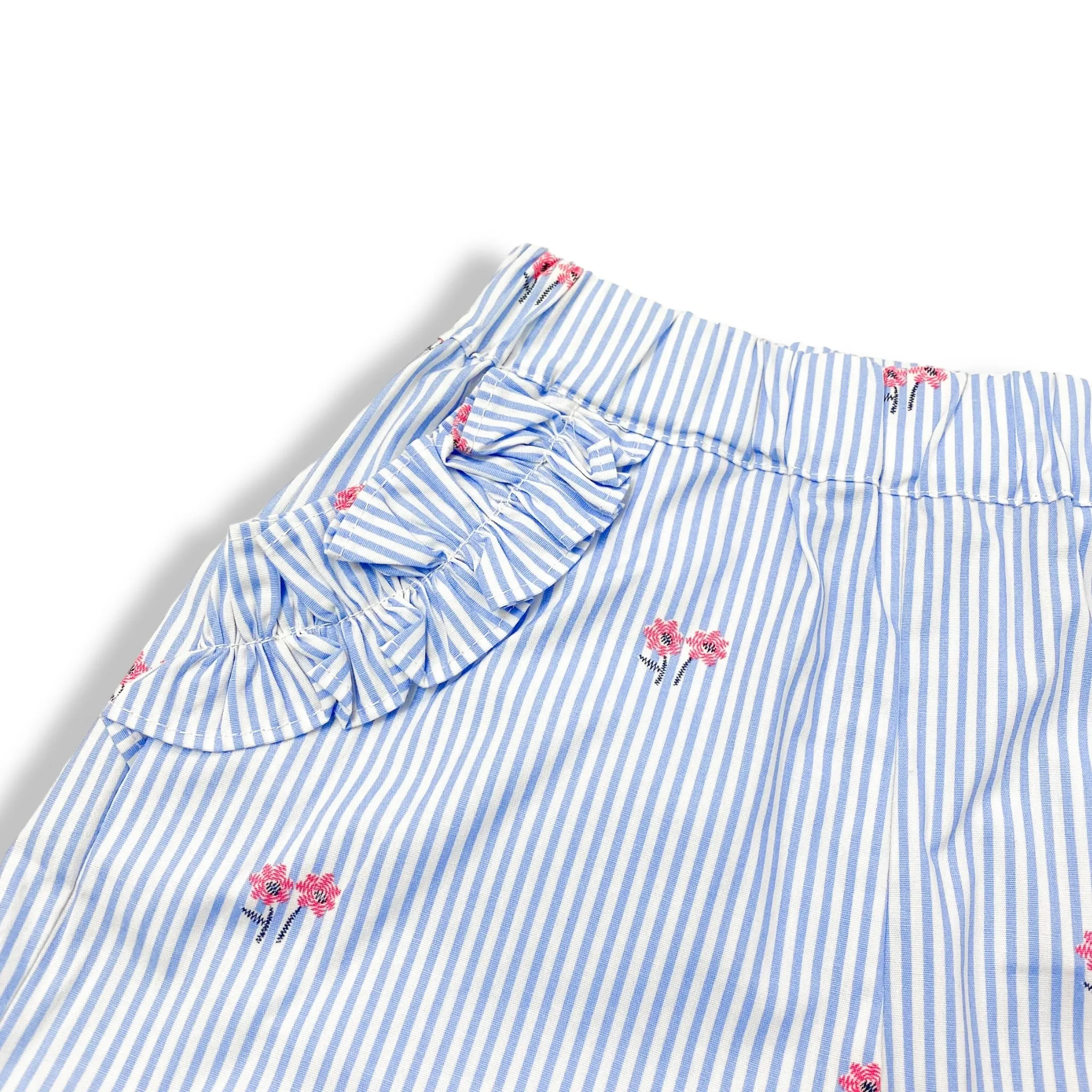 Stripe Floral Shorts