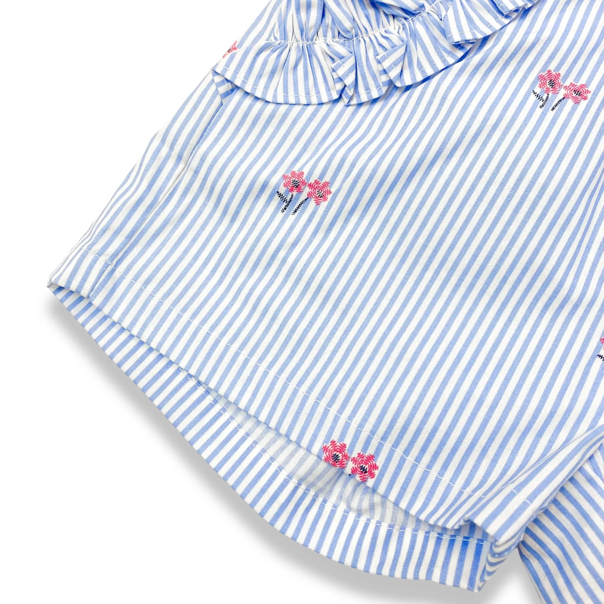 Stripe Floral Shorts
