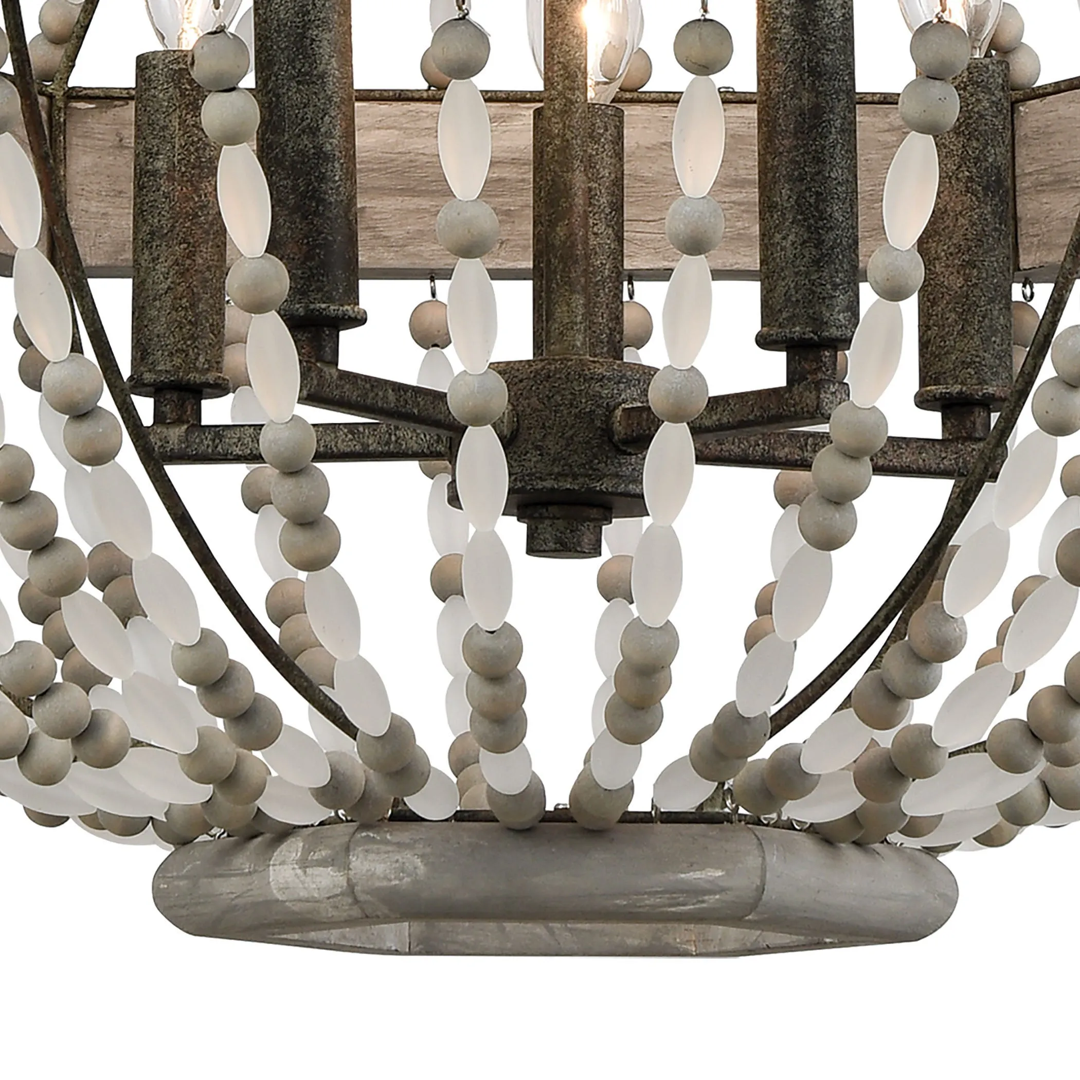 Summerton 24" 5 Light Chandelier in Washed Gray