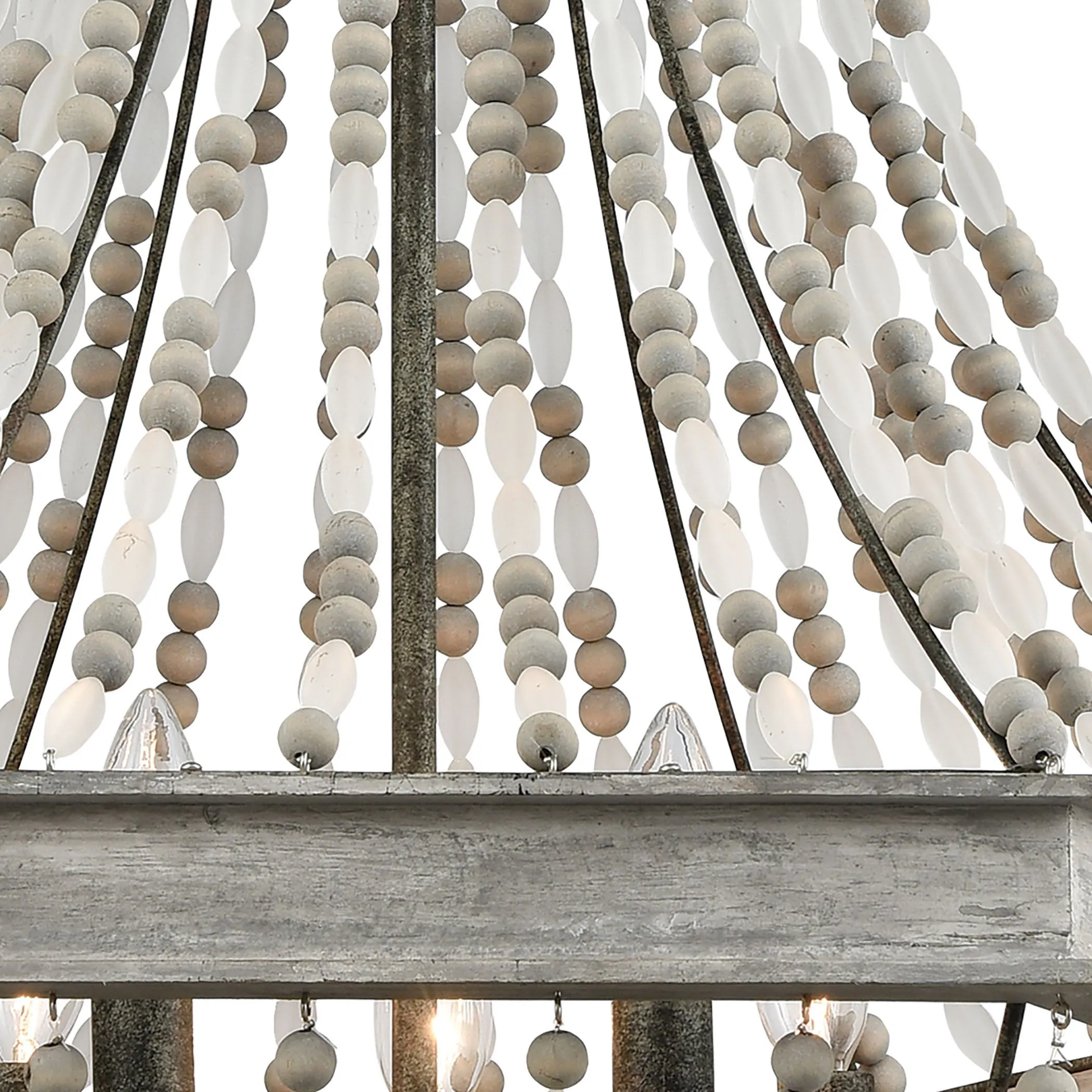 Summerton 24" 5 Light Chandelier in Washed Gray