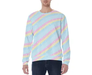 Teatime Fantasy Blue Rainbow Men's Sweatshirt