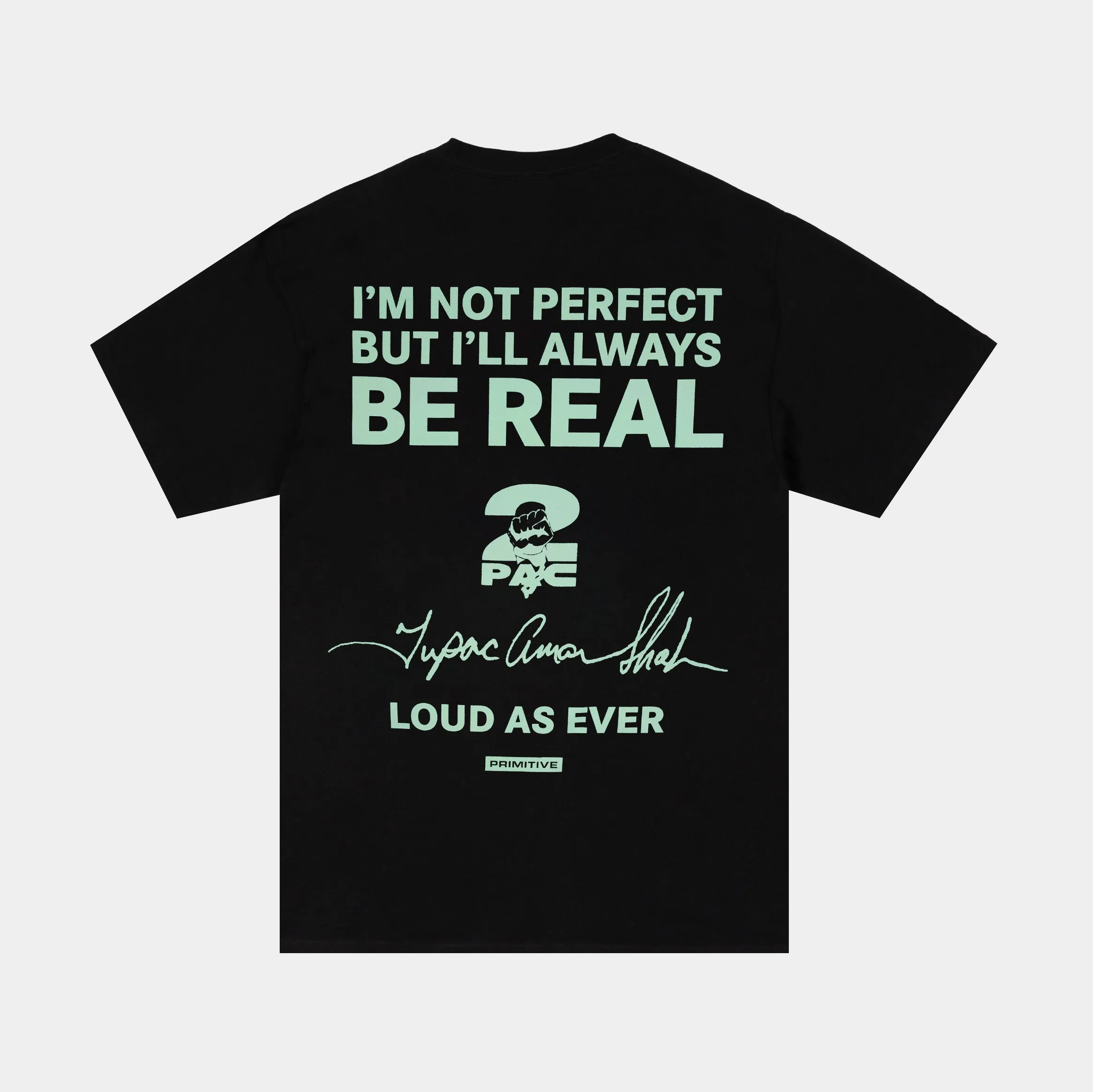 Tupac Truth Mens Short Sleeve Shirt (Black/Mint)