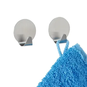 Turbo Lock Waterproof Round Hooks 2 Pack Matte Steel