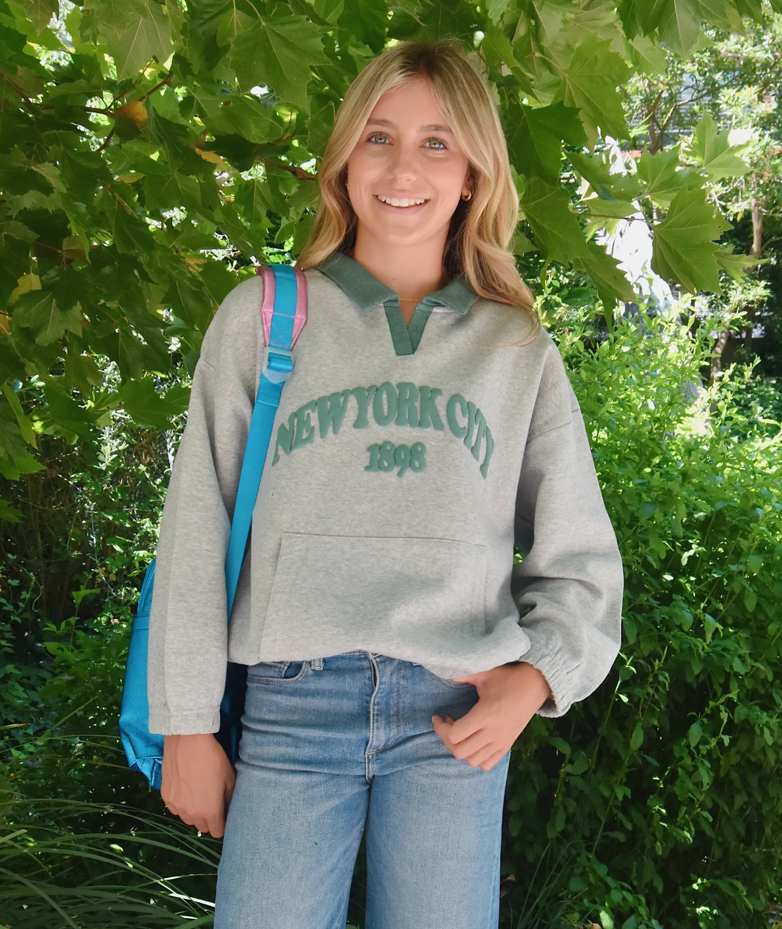 Vintage Havana Girls New York 1898 Oversized Polo Sweatshirt