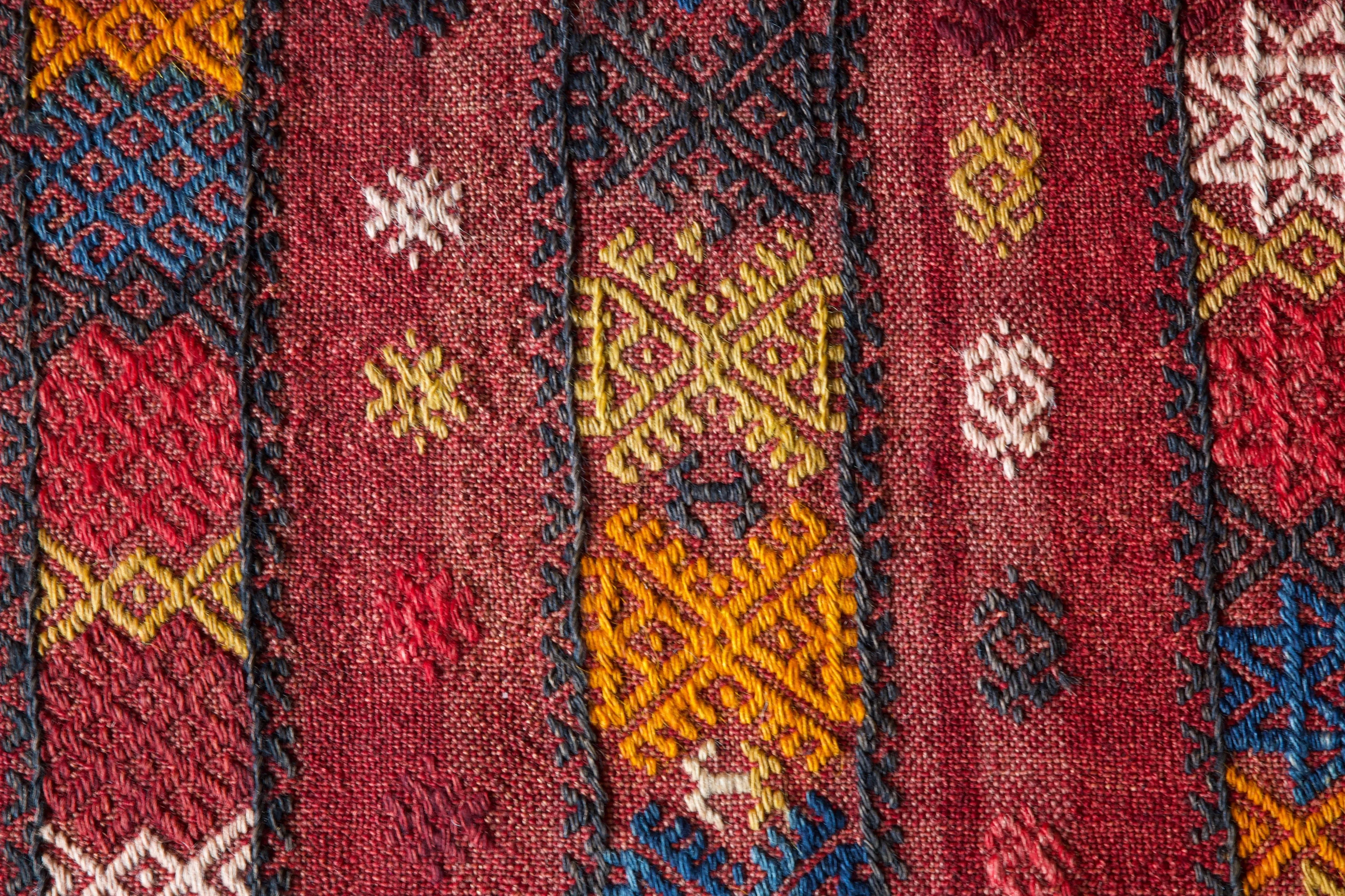 Vintage Mini Turkish Kilim Rug 3'2"x4'6"