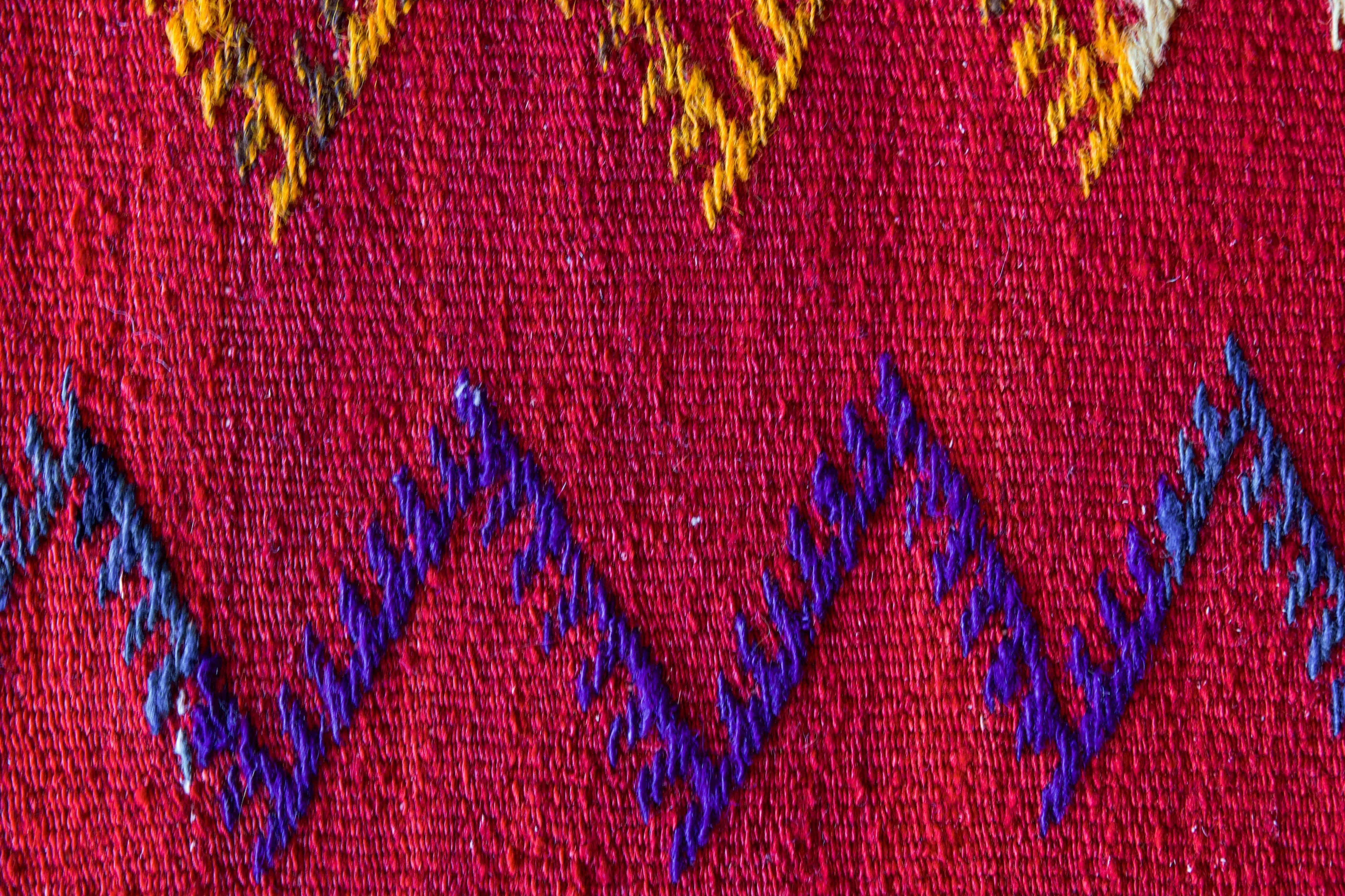 Vintage Mini Turkish Kilim Rug 3'4"x3'5"