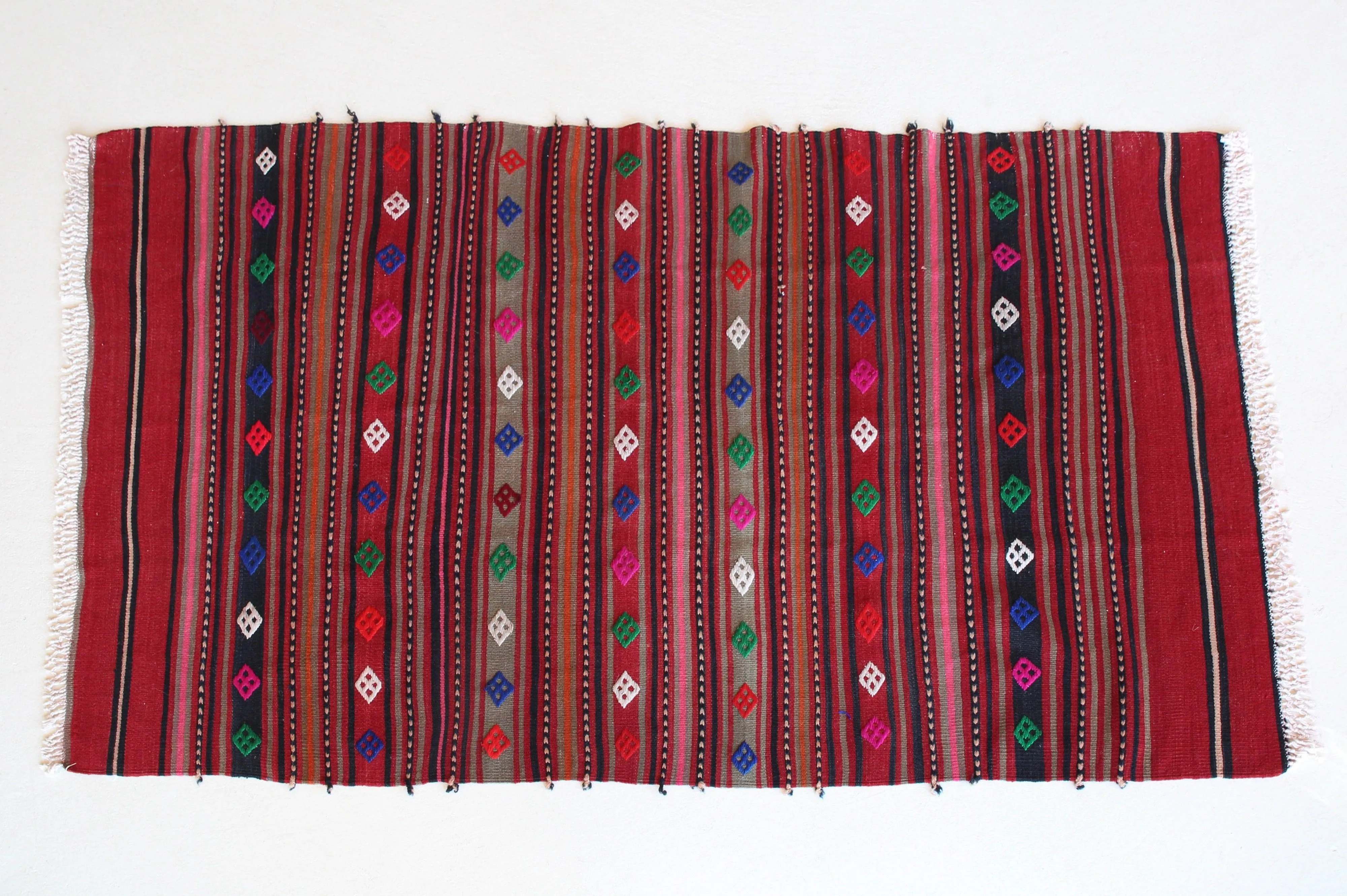 Vintage Mini Turkish Kilim Rug 3'4"x5'7"