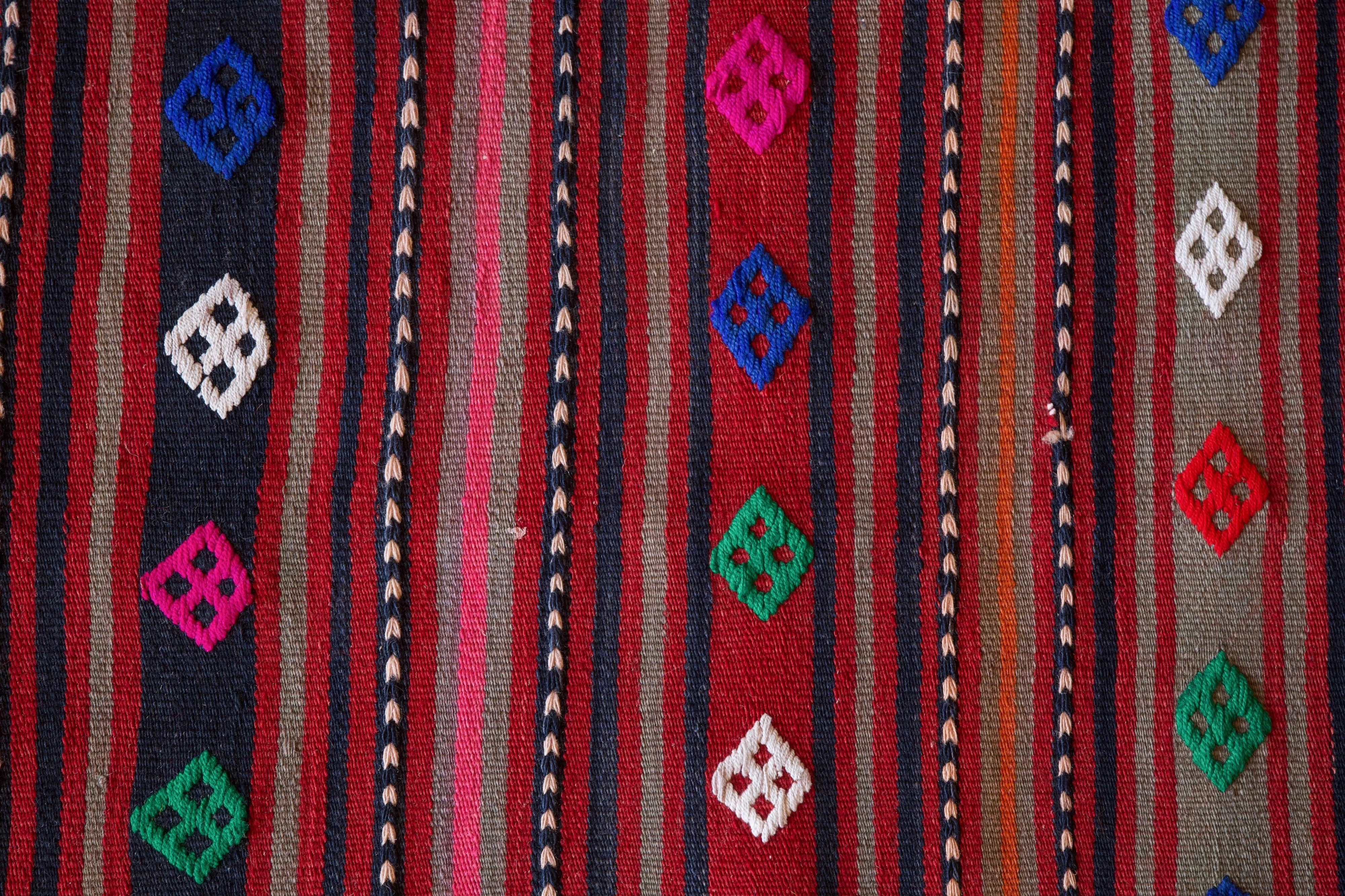 Vintage Mini Turkish Kilim Rug 3'4"x5'7"