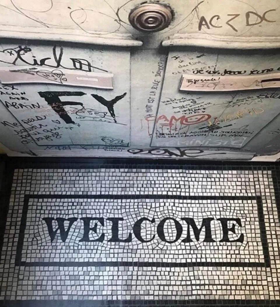 Welcome - Mosaic Vinyl Rug