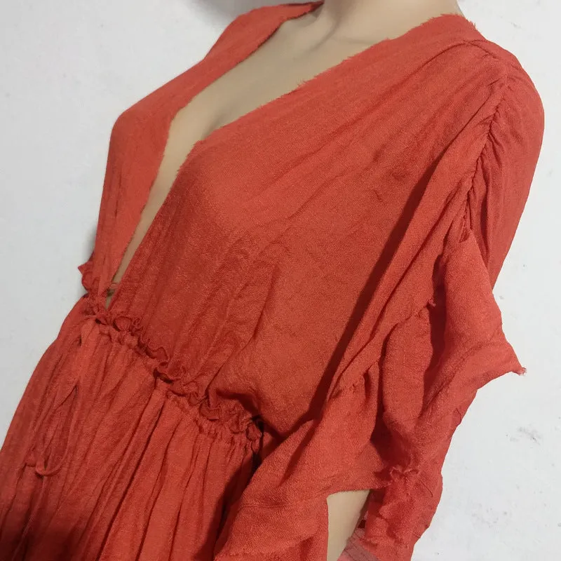 Womens Sexy Bikini Cover-ups Long Tunic Beach Dress