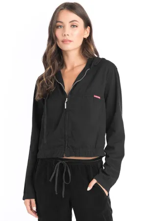 Zip-Up Twill Hoodie